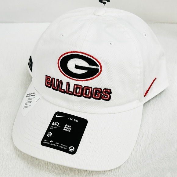 Nike Other - Georgia Bulldogs Nike Club Cap Wordmark Hat Cap Adjustable M/L NCAA White
